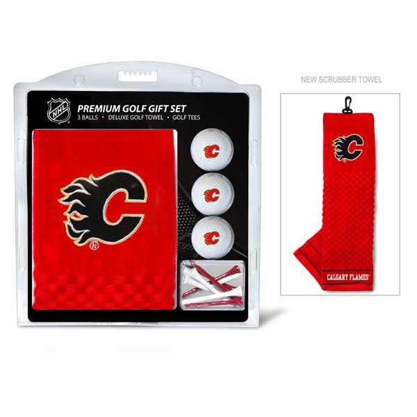 Calgary Flames Golf Embroidered Towel Gift Set 13320   