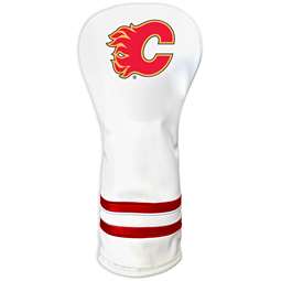 Calgary Flames Vintage Fairway Headcover (White) - Printed 