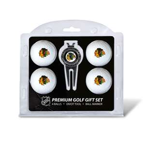 Chicago Blackhawks Golf 4 Ball Gift Set 13506