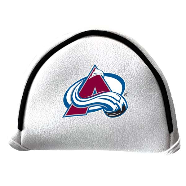 Colorado Avalanche Putter Cover - Mallet (White) - Printed Maroon