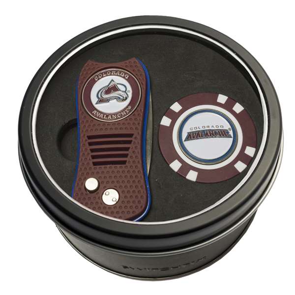 Colorado Avalanche Golf Tin Set - Switchblade, Golf Chip   