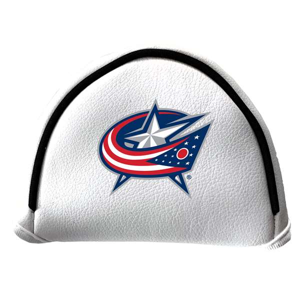 Columbus Blue Jackets Putter Cover - Mallet (White) - Printed Navy