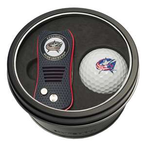 Columbus Blue Jackets Golf Tin Set - Switchblade, Golf Ball   
