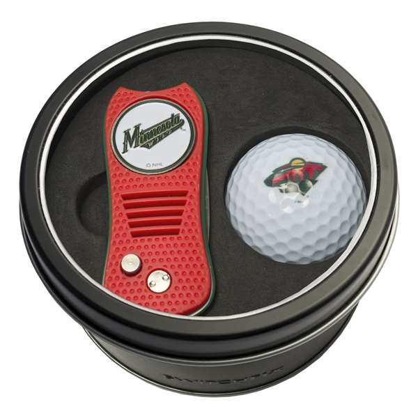 Minnesota Wild Golf Tin Set - Switchblade, Golf Ball   
