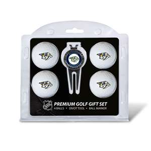 Nashville Predators Golf 4 Ball Gift Set 14506   