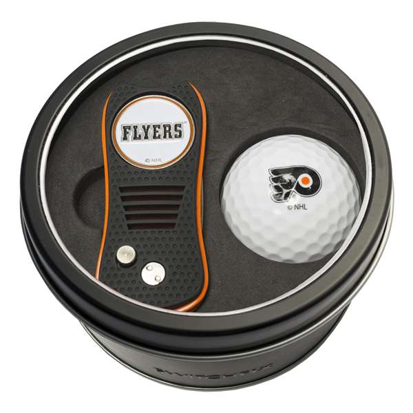 Philadelphia Flyers Golf Tin Set - Switchblade, Golf Ball   