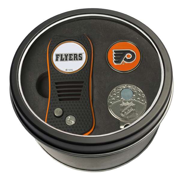 Philadelphia Flyers Golf Tin Set - Switchblade, Cap Clip, Marker 15057   