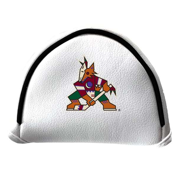 Arizona Coyotes Putter Cover - Mallet (White) - Printed Black