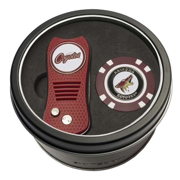 Arizona Coyotes Golf Tin Set - Switchblade, Golf Chip   