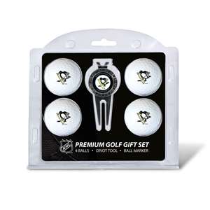 Pittsburgh Penguins Golf 4 Ball Gift Set 15206   