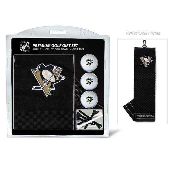 Pittsburgh Penguins Golf Embroidered Towel Gift Set 15220   