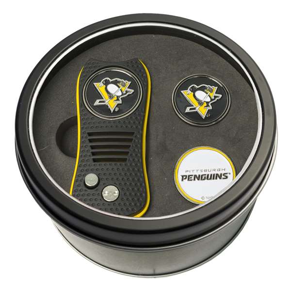 Pittsburgh Penguins Golf Tin Set - Switchblade, 2 Markers 15259   