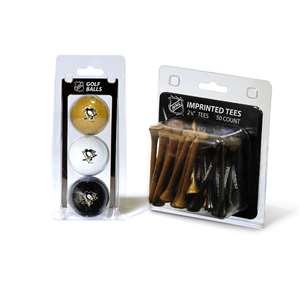Pittsburgh Penguins  3 Golf Balls And 50 Golf Tees