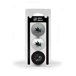 San Jose Sharks Golf 3 Ball Pack 15305