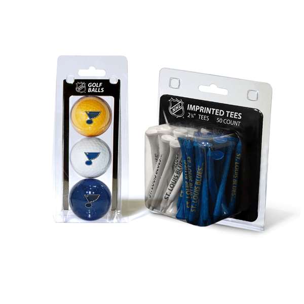 St Louis Blues  3 Golf Balls And 50 Golf Tees