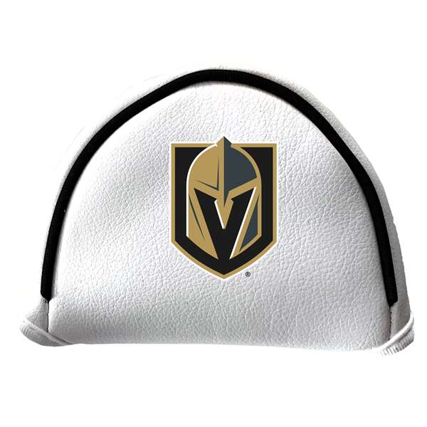 Las Vegas Golden Knights Putter Cover - Mallet (White) - Printed Black