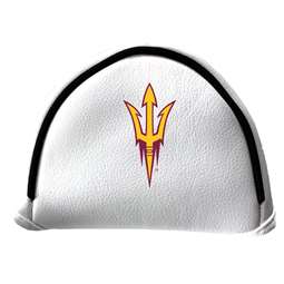 Arizona State Sun Devils Putter Cover - Mallet (White) - Printed Maroon