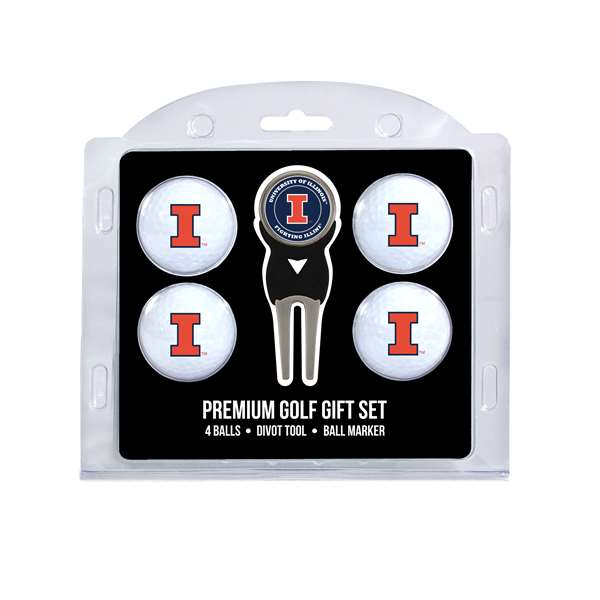 Illinois Fighting Illini Golf 4 Ball Gift Set 21306   