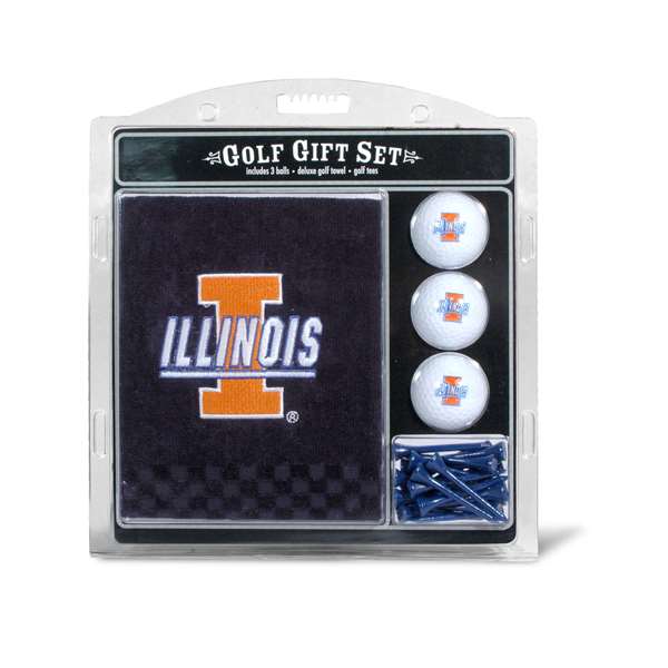 Illinois Fighting Illini Golf Embroidered Towel Gift Set 21320   