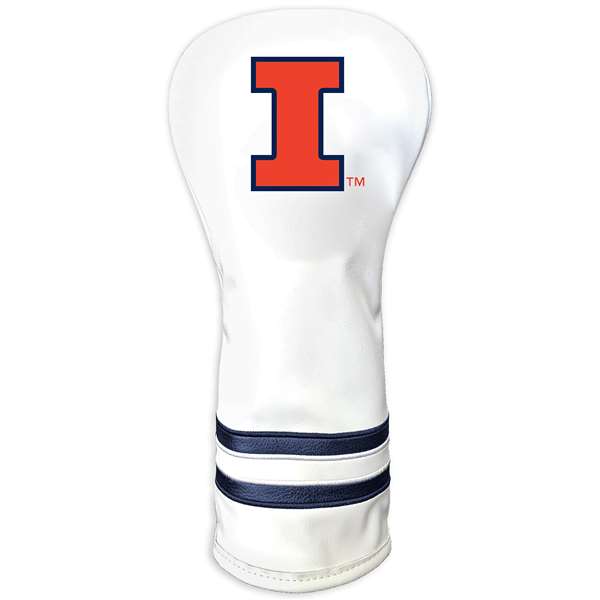 Illinois Fighting Illini Vintage Fairway Headcover (White) - Printed 