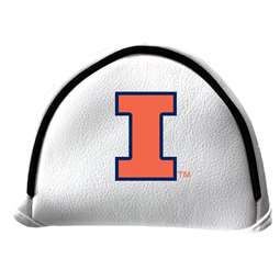 Illinois Fighting Illini Putter Cover - Mallet (White) - Printed Navy