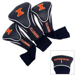 University of Illinois Fighting Illini Golf 3 Pack Contour Headcover 21394