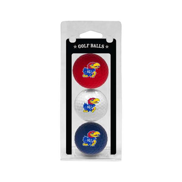 Kansas Jayhawks Golf 3 Ball Pack 21705   