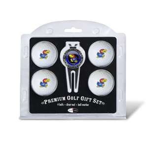 Kansas Jayhawks Golf 4 Ball Gift Set 21706   
