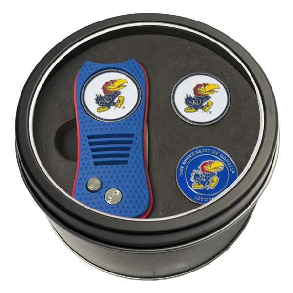 Kansas Jayhawks Golf Tin Set - Switchblade