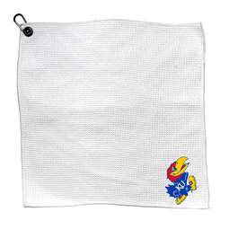 Kansas Jayhawks Microfiber Towel - 15" x 15" (White) 