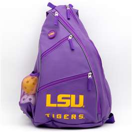 LSU Tigers PU Leather Backpack 