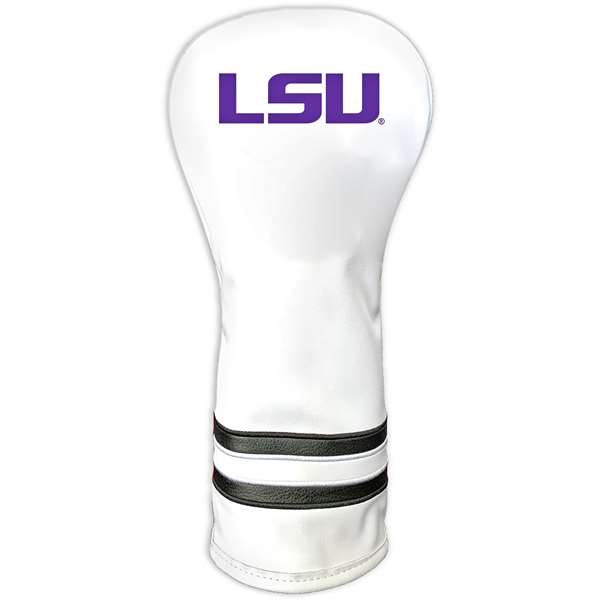 LSU Tigers Louisiana State Vintage Fairway Headcover (White) - Printed 