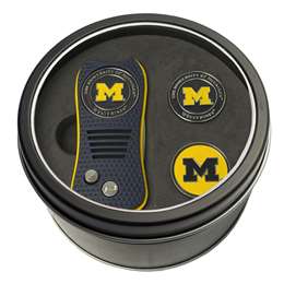 Michigan Wolverines Golf Tin Set - Switchblade, 2 Markers 22259   