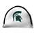 Michigan State Spartans Putter Cover - Mallet (White) - Printed Green