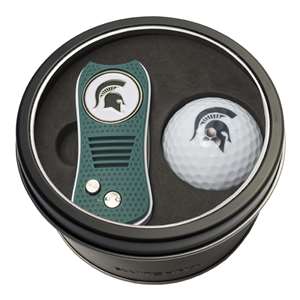 Michigan State University Spartans Golf Tin Set - Switchblade, Golf Ball   