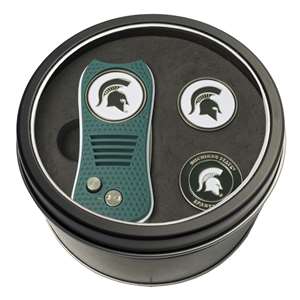 Michigan State University Spartans Golf Tin Set - Switchblade, 2 Markers 22359   