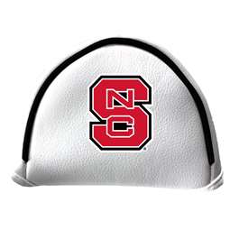 North Carolina State Wolfpack Putter Cover - Mallet (White) - Printed Red