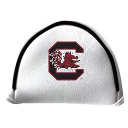 South Carolina Game Cocks Putter Cover - Mallet (White) - Printed Maroon