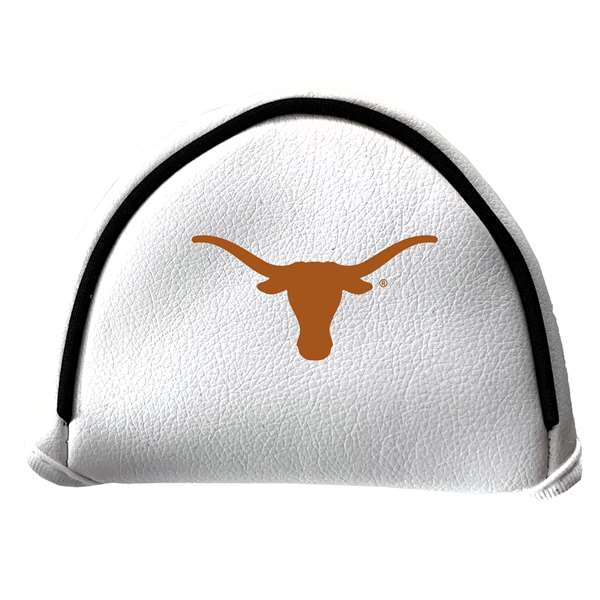 Texas Longhorns Putter Cover - Mallet (White) - Printed Black