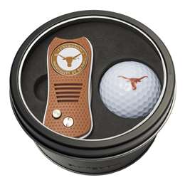 Texas Longhorns Golf Tin Set - Switchblade, Golf Ball   