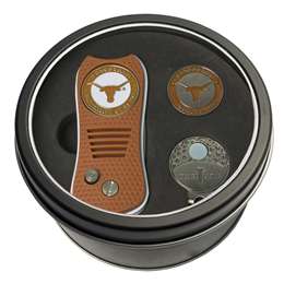 Texas Longhorns Golf Tin Set - Switchblade, Cap Clip, Marker 23357   