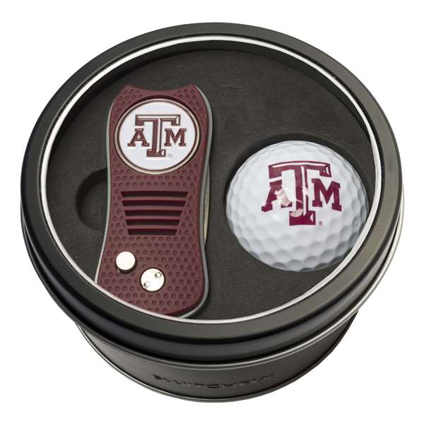Texas A&M Aggies Golf Tin Set - Switchblade, Golf Ball   