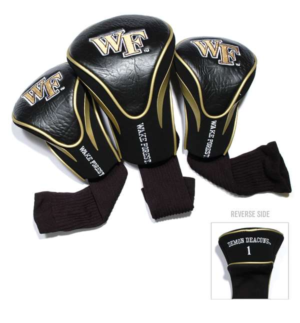 Wake Forest University Demon Deacons Golf 3 Pack Contour Headcover 23894   