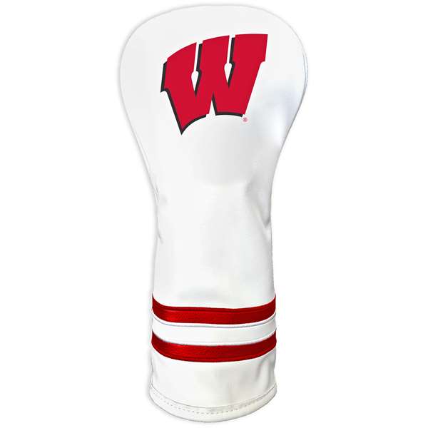 Wisconsin Badgers Vintage Fairway Headcover (White) - Printed 