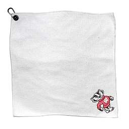 Wisconsin Badgers Microfiber Towel - 15" x 15" (White) 