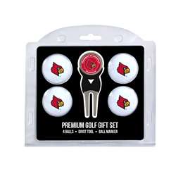 Louisville Cardinals Golf 4 Ball Gift Set 24206   