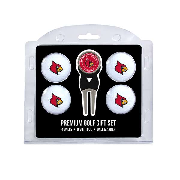 Louisville Cardinals Golf 4 Ball Gift Set 24206