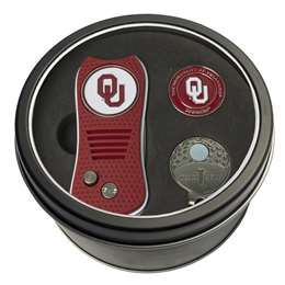 Oklahoma Sooners Golf Tin Set - Switchblade, Cap Clip, Marker 24457   