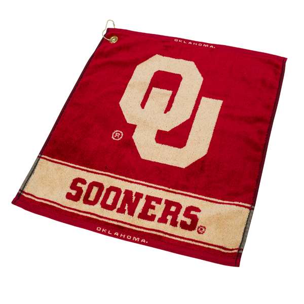 Oklahoma Sooners  Jacquard Woven Golf Towel