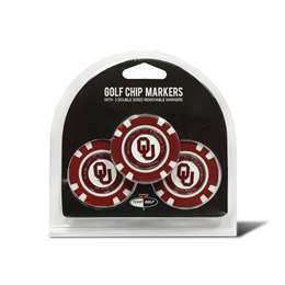 Oklahoma Sooners Golf 3 Pack Golf Chip 24488   